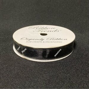 ⭐️ Ribbon Trends Sheer Black Craft Ribbon 1/2” x 360”